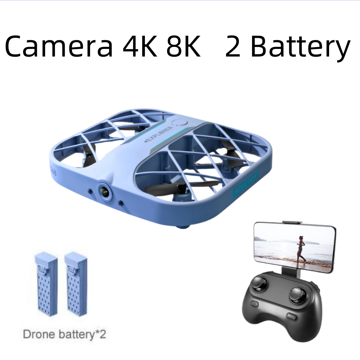 Drone Aerial Photography - โดรน JJRC H107 FPV RC พร้อมแบตเตอรี่
