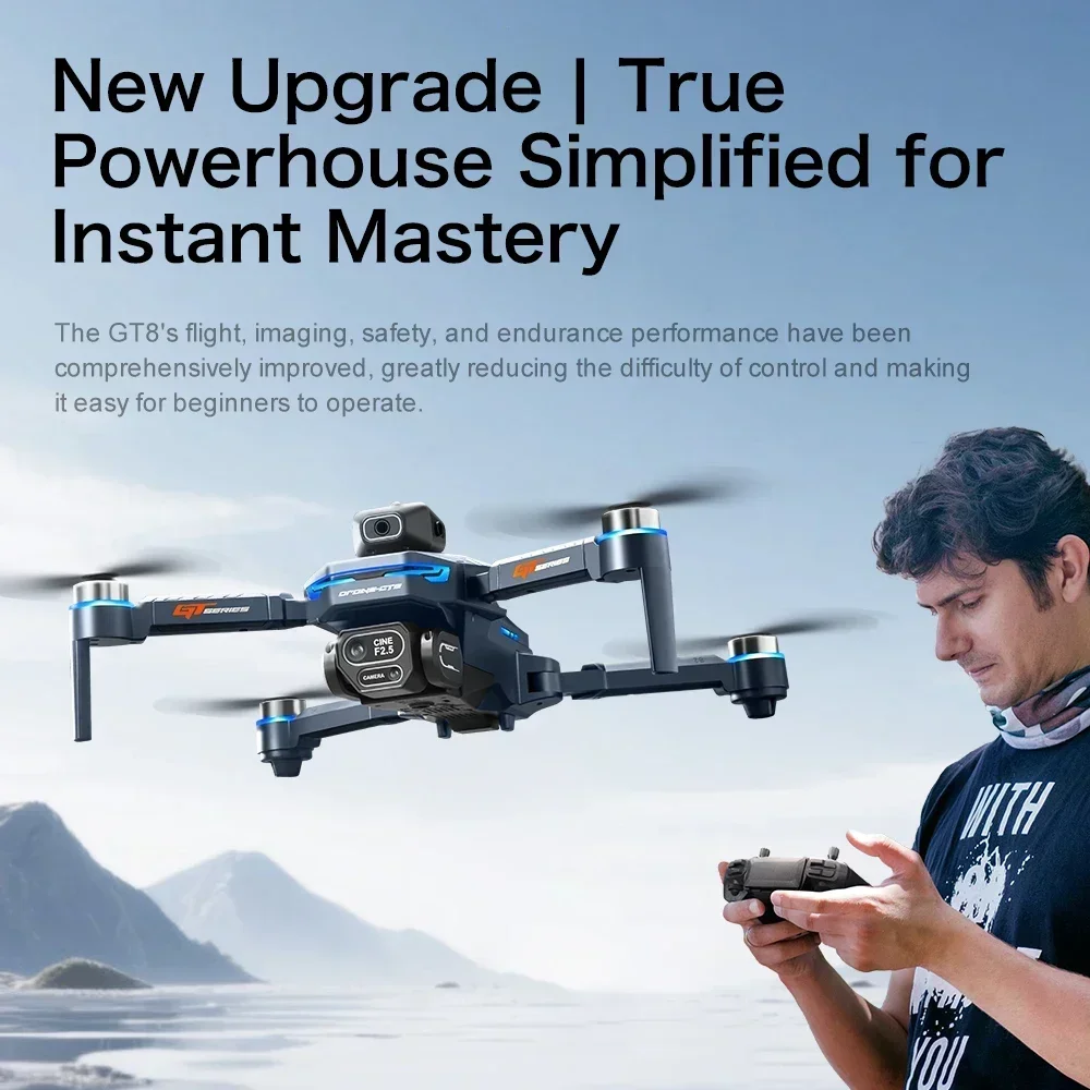 Drone 4K HD GT8 กล้องหลีกเลี่ย - Drone Lidar บทวิจารณ์และราคา