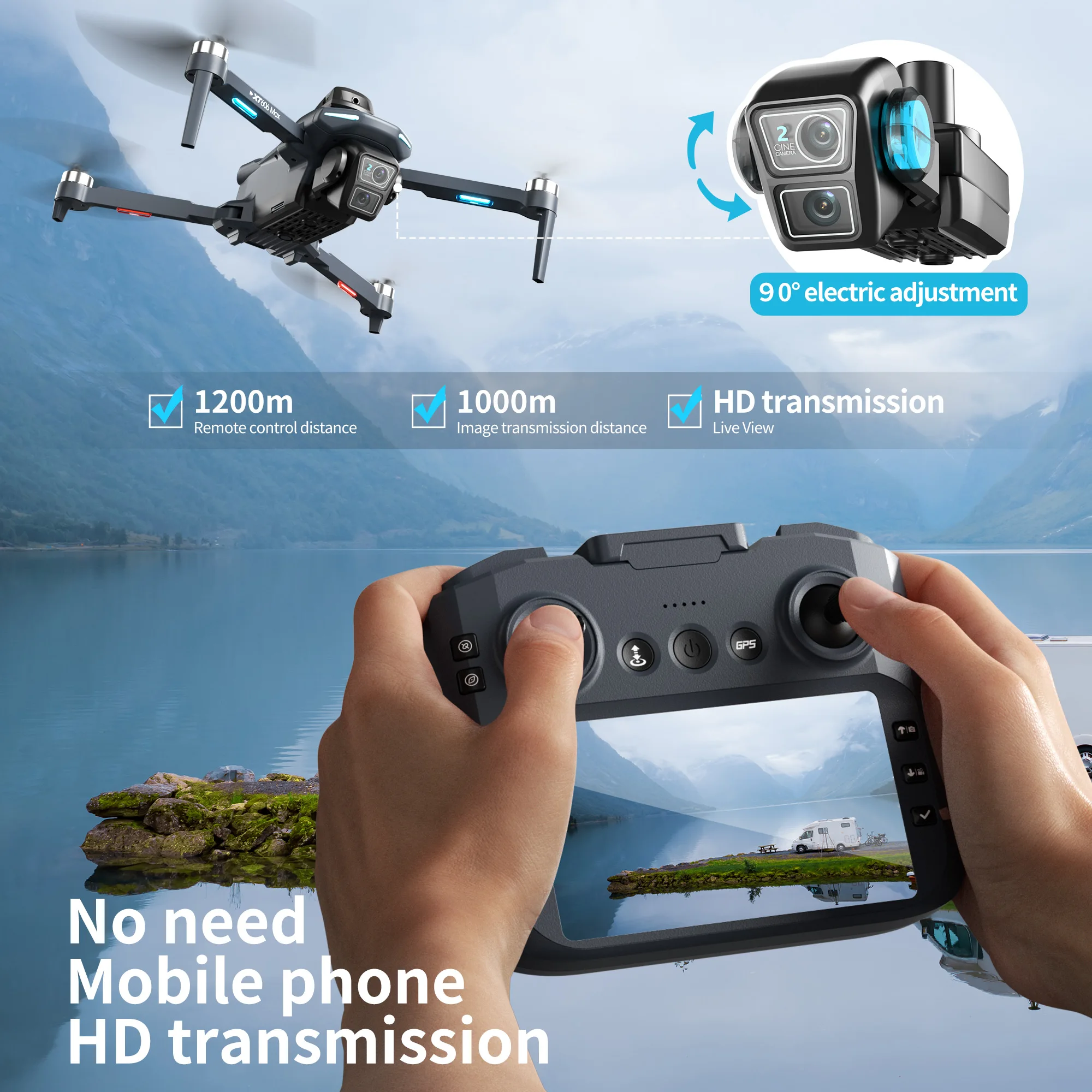 โดรน Lenovo XT606 ระดับมืออาชี - Drone Photogrammetry บทวิจารณ์และราคา