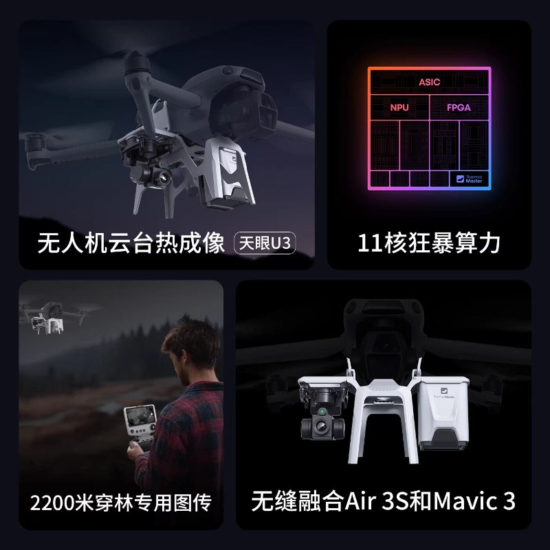 โดรน U3 พร้อมระบบถ่ายภาพความร้ - Drone Thermal Imaging บทวิจารณ์และราคา