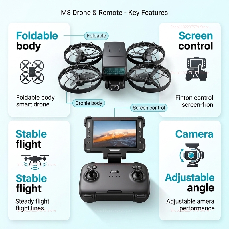 โดรนรุ่นใหม่ M8 GPS 8K ระดับมื - Drone Photogrammetry บทวิจารณ์และราคา